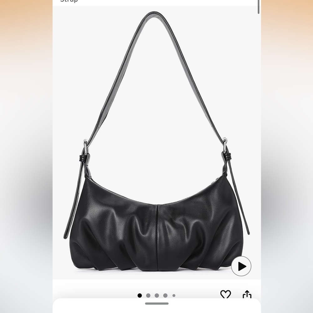 Elegant Black Leather Shoulder Bag